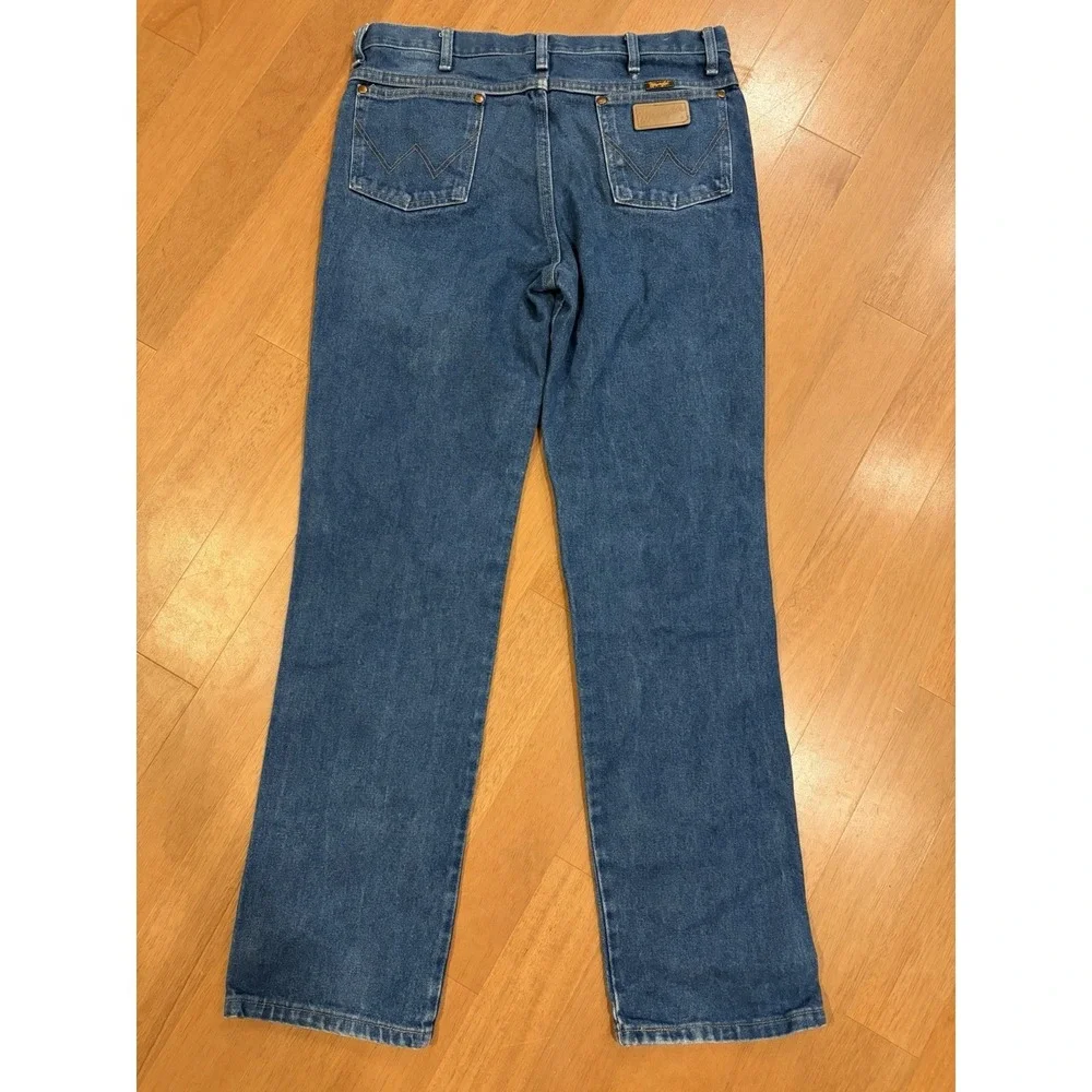 Wrangler Cowboy Cut Jeans Mens 34x34 Medium Wash 936PWD A305 Straight Boot Cut